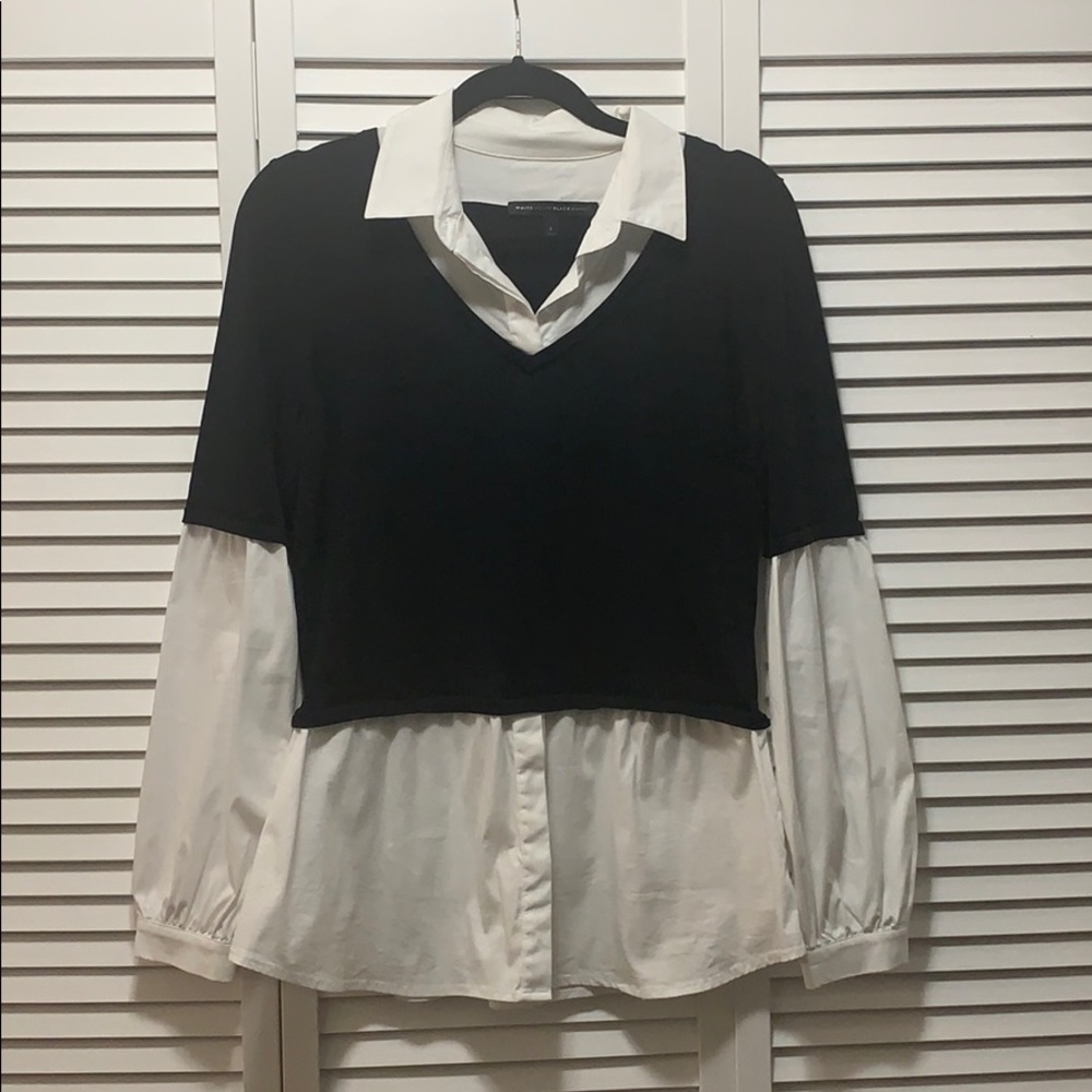 WHBM Layered Sweater Blouse